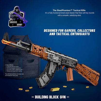 SteelPhantom™ Tactical Rifle- Buildable Brick-Style Blaster