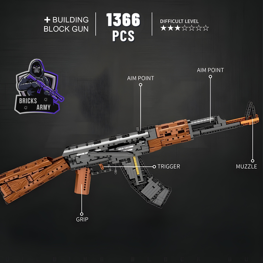 SteelPhantom™ Tactical Rifle- Buildable Brick-Style Blaster
