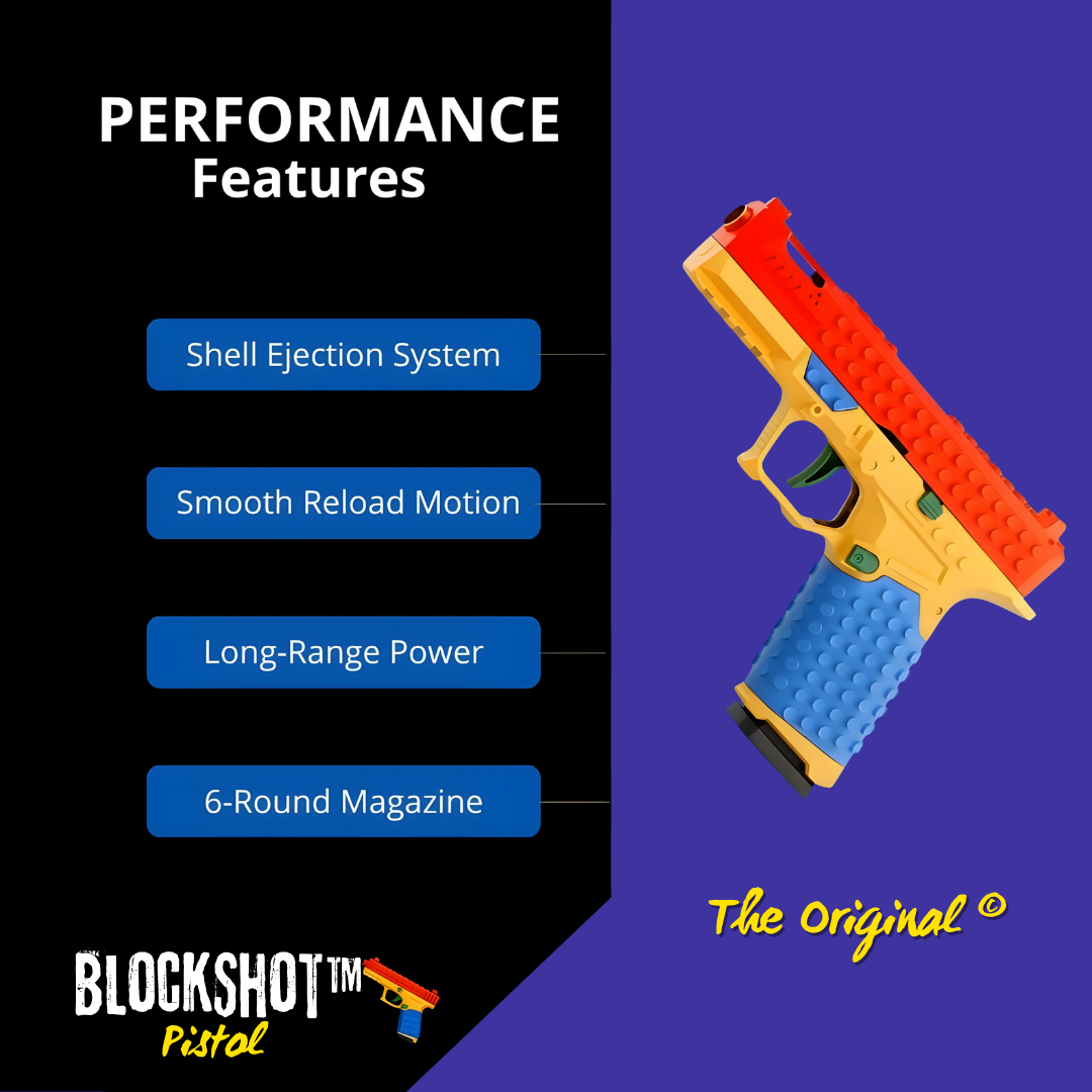 BlockShot™ Pistol – Buildable Brick-Style Blaster